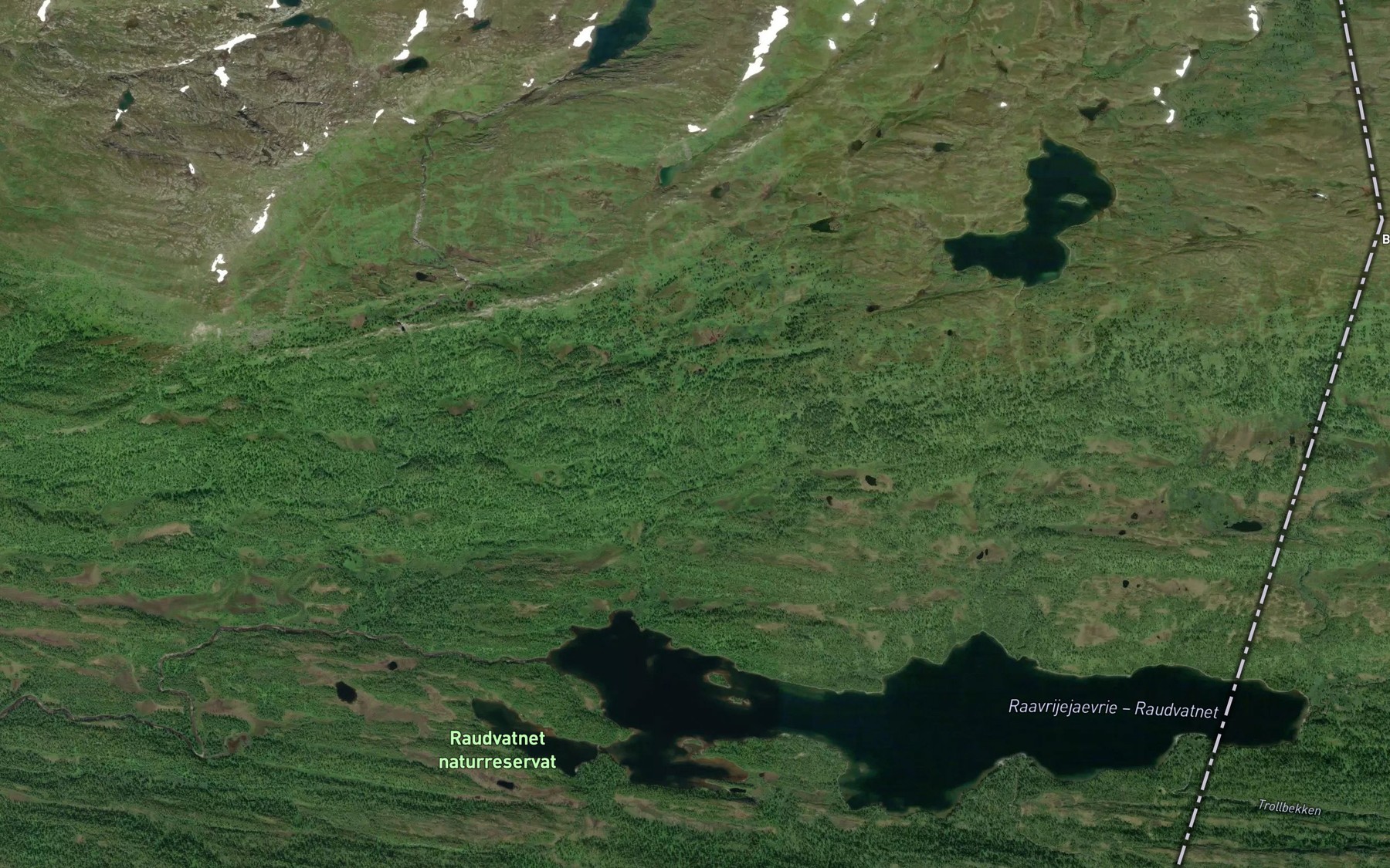 Satellite map of the Kjeldbekken