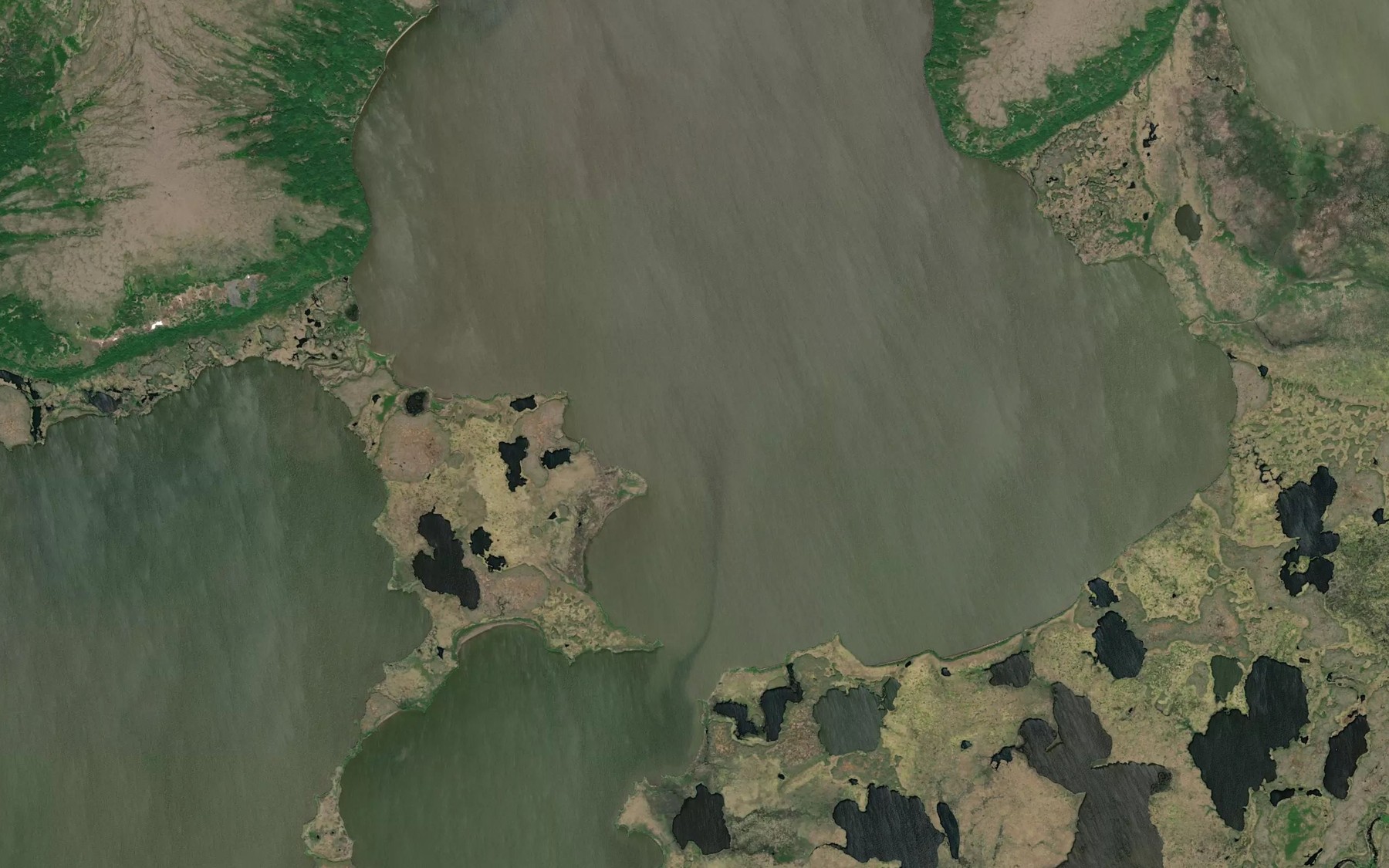 Satellite map of the Kawialik Lake