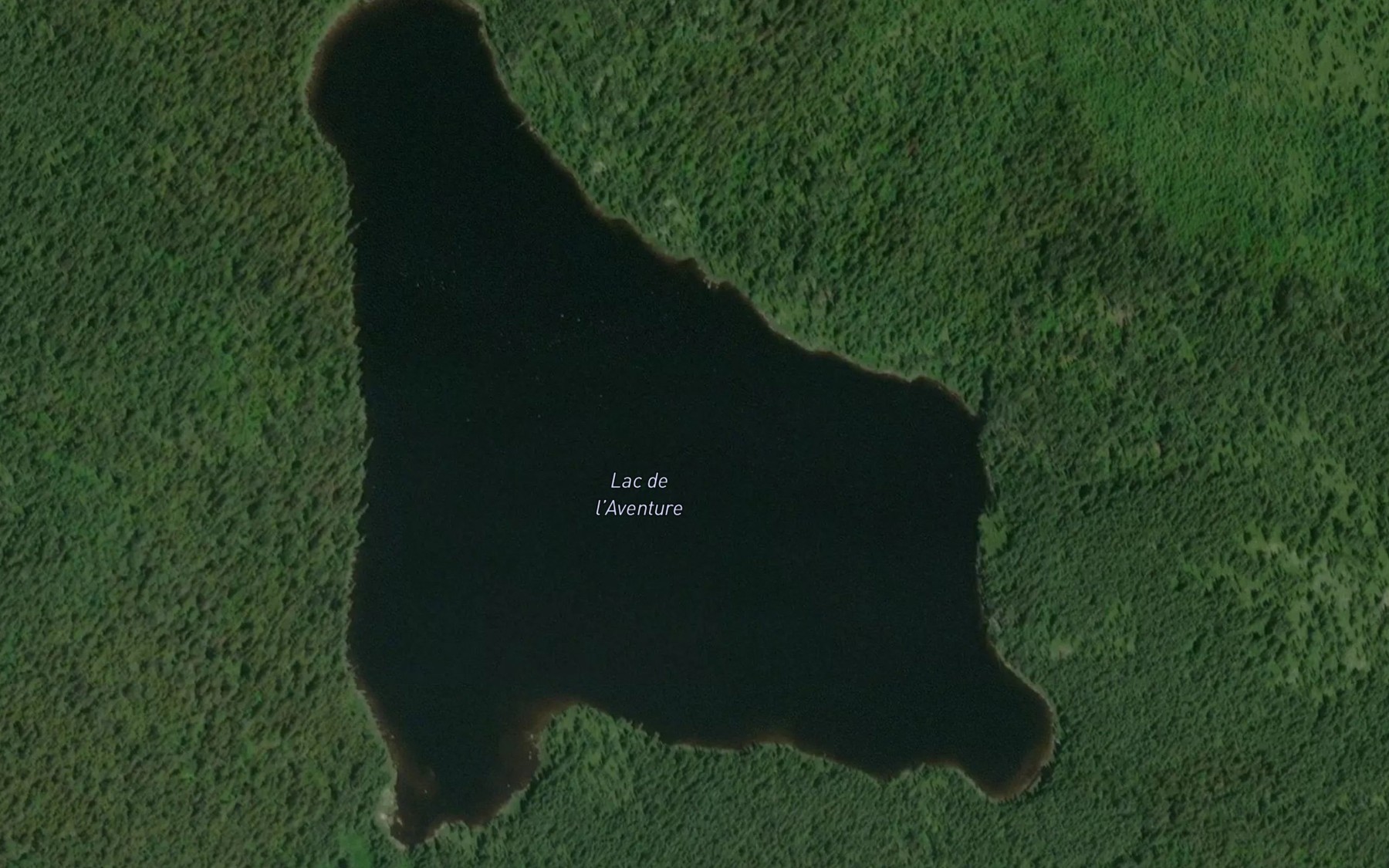 Satellite map of the Lac de l'Aventure