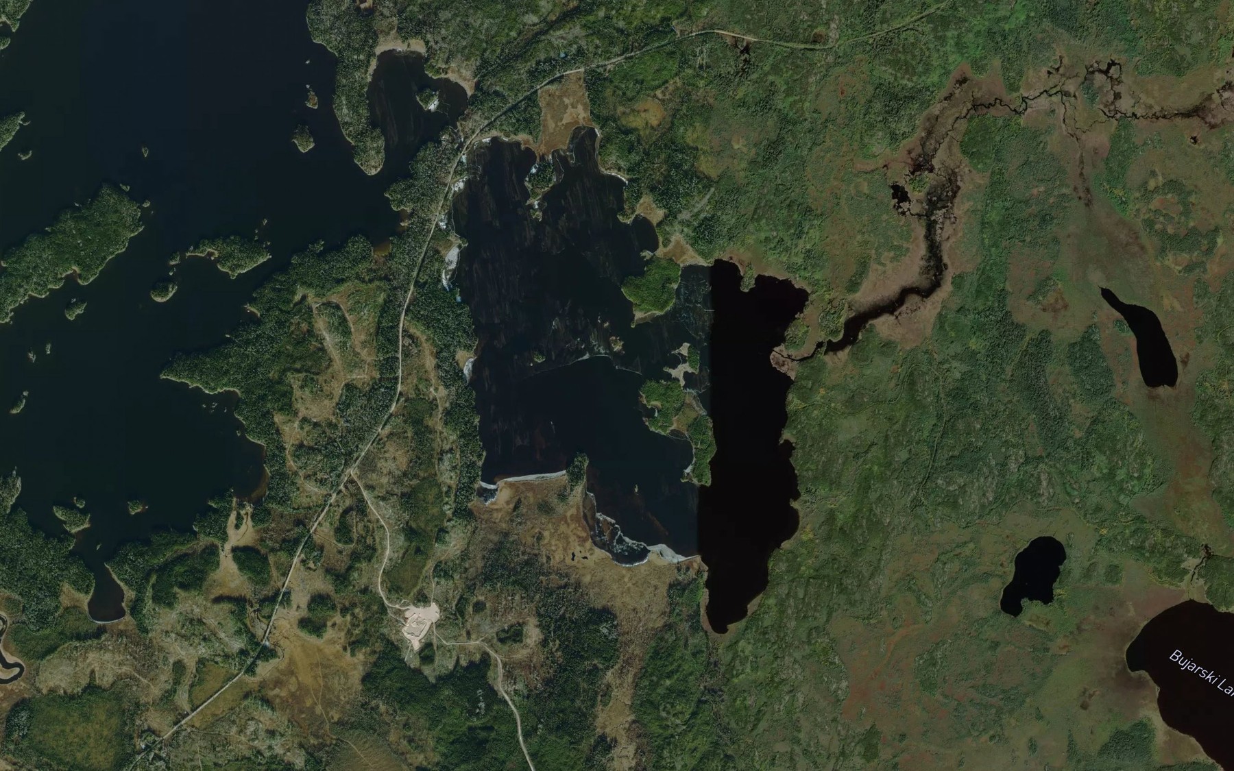 Satellite map of the Morgan Lake