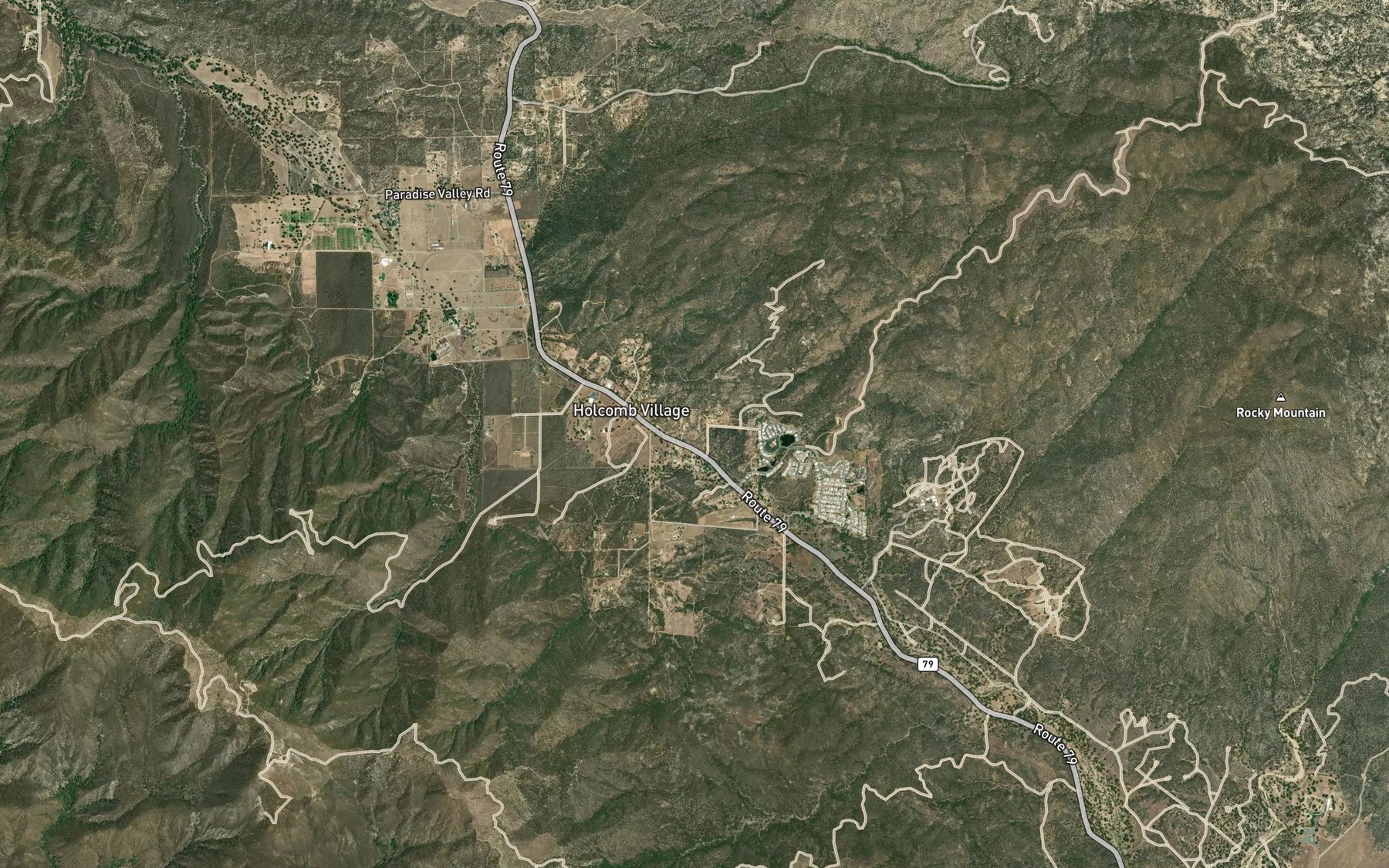 Satellite map of the Lake Jean