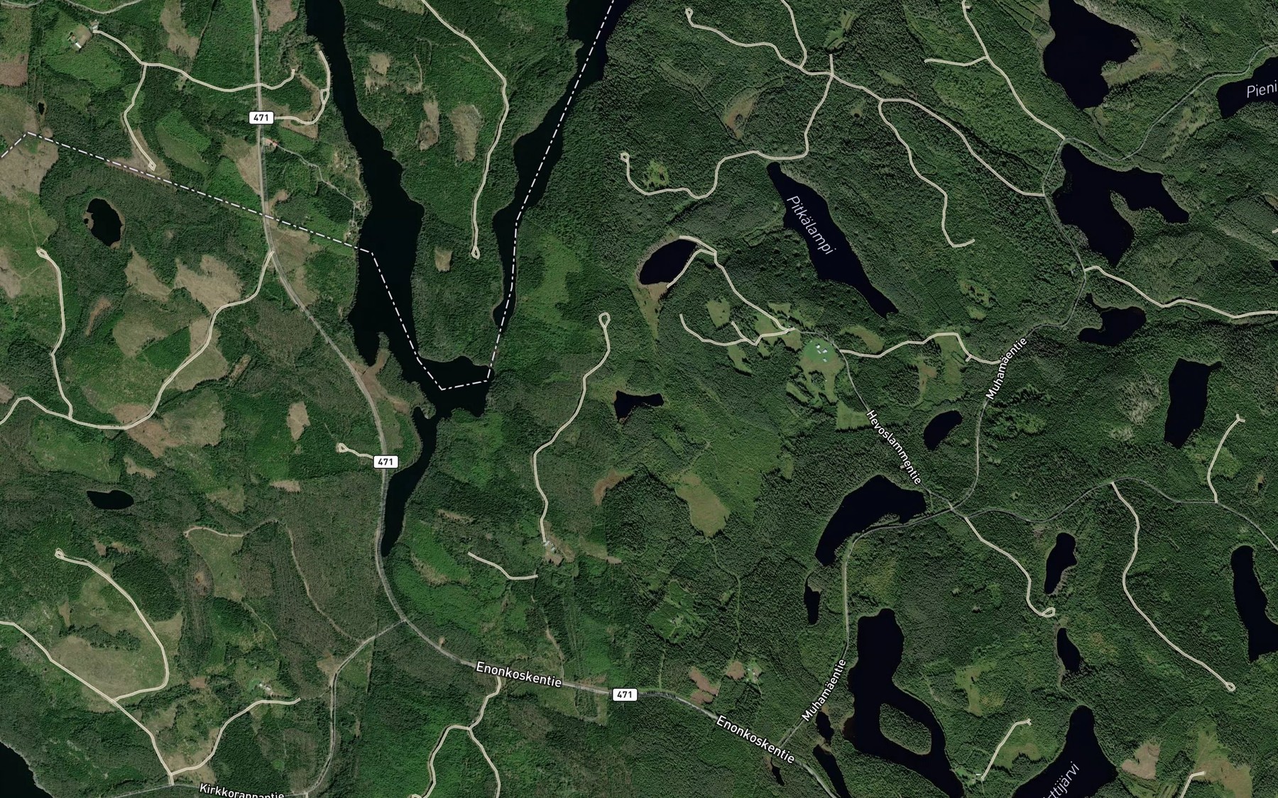Satellite map of the Vehkalampi