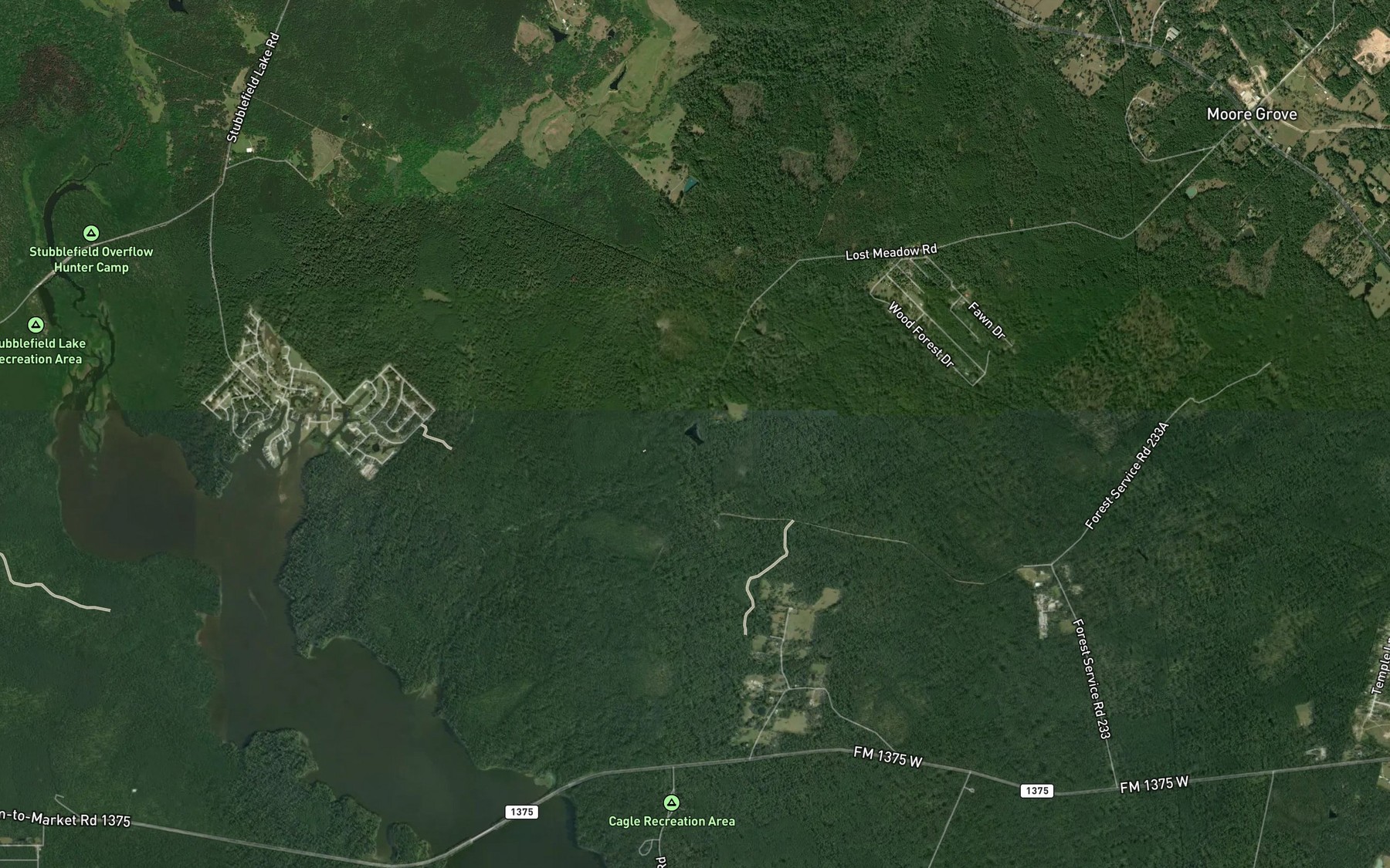 Satellite map of the Jib Lake