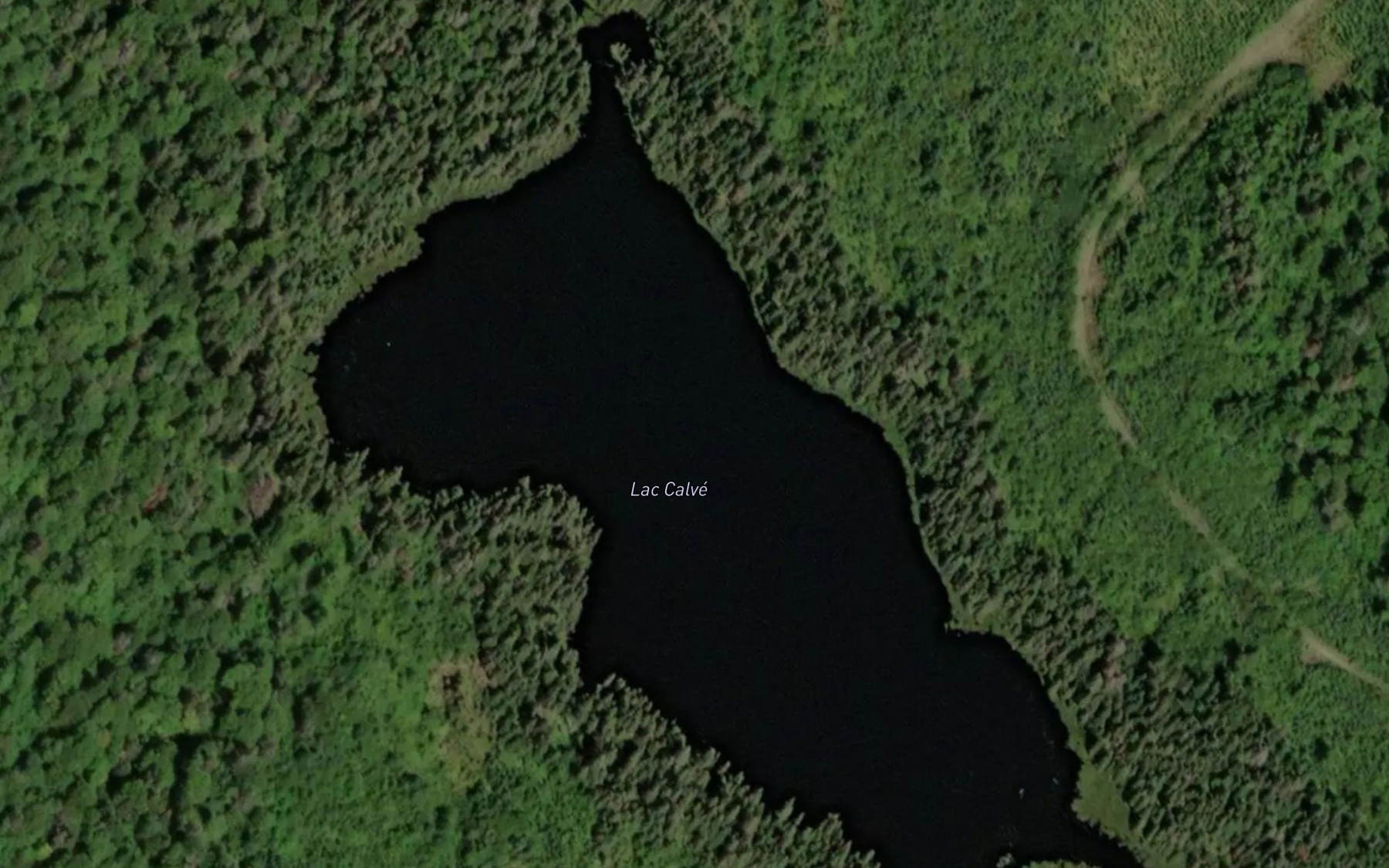 Satellite map of the Lac Calve