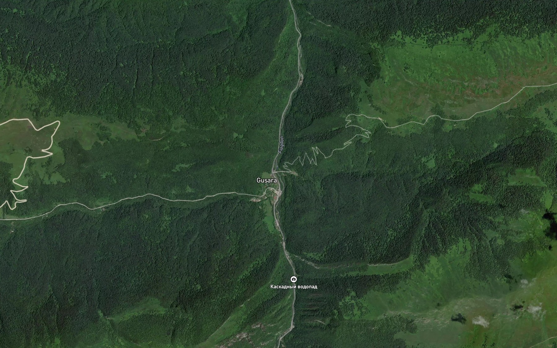 Satellite map of the Amusadon