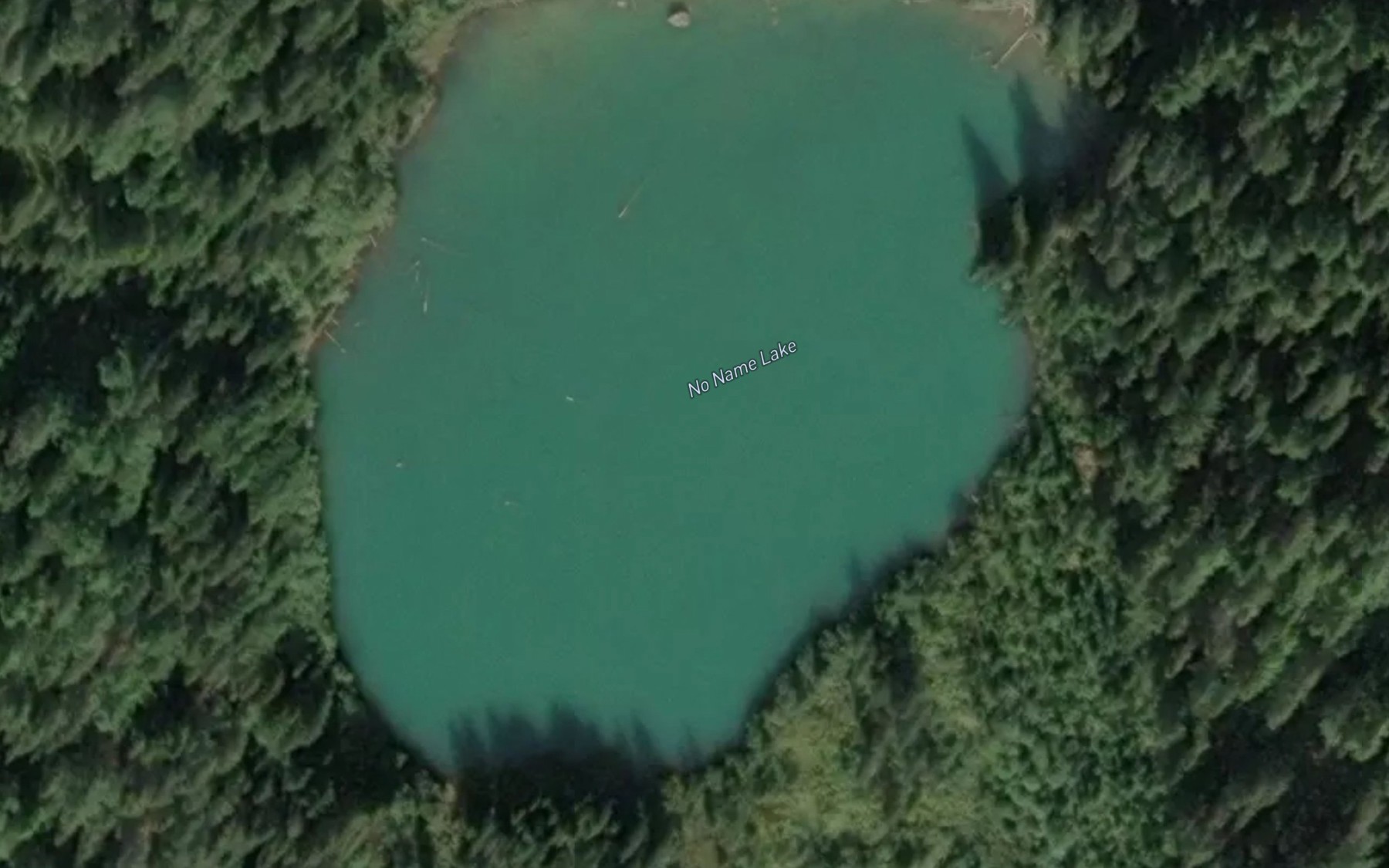 Satellite map of the Noname Lake