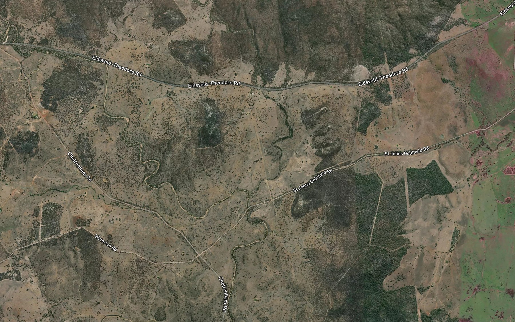 Satellite map of the Morrow Creek