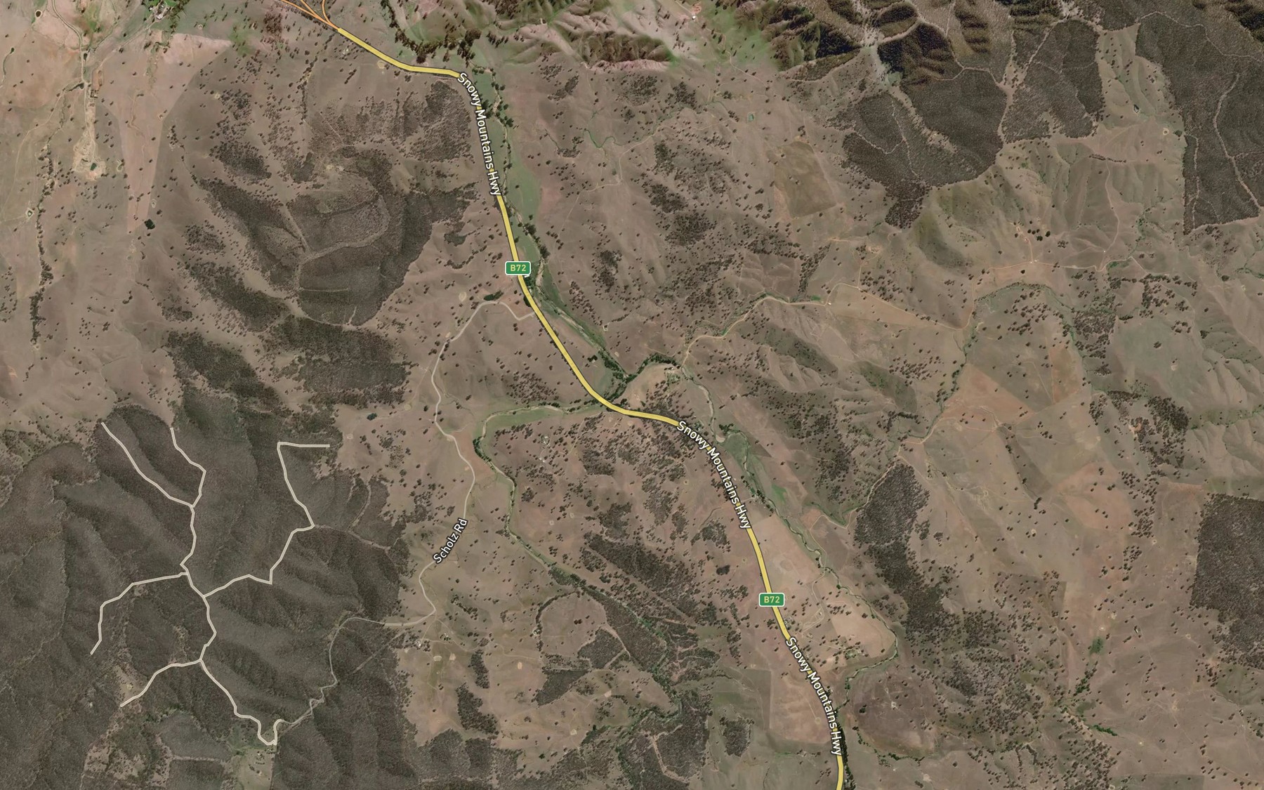 Satellite map of the Nacki Nacki Creek