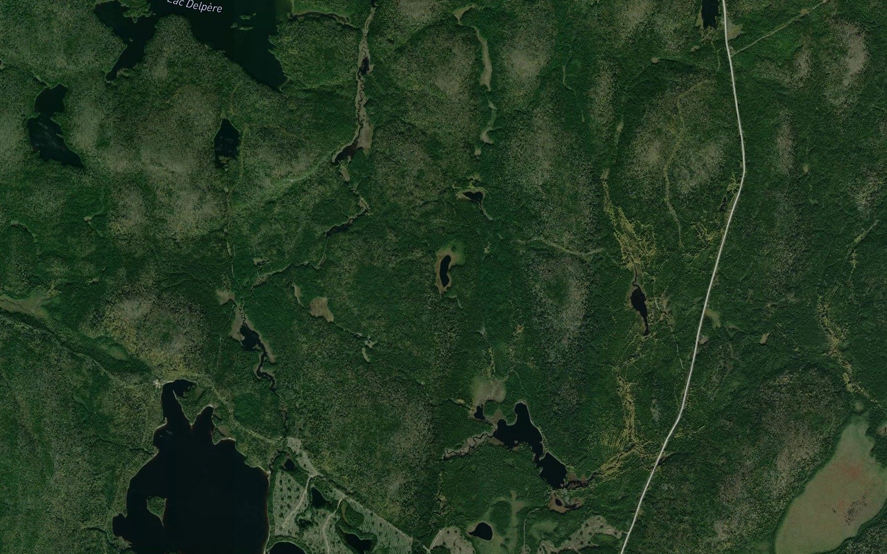 Satellite map of the Lac du Canada