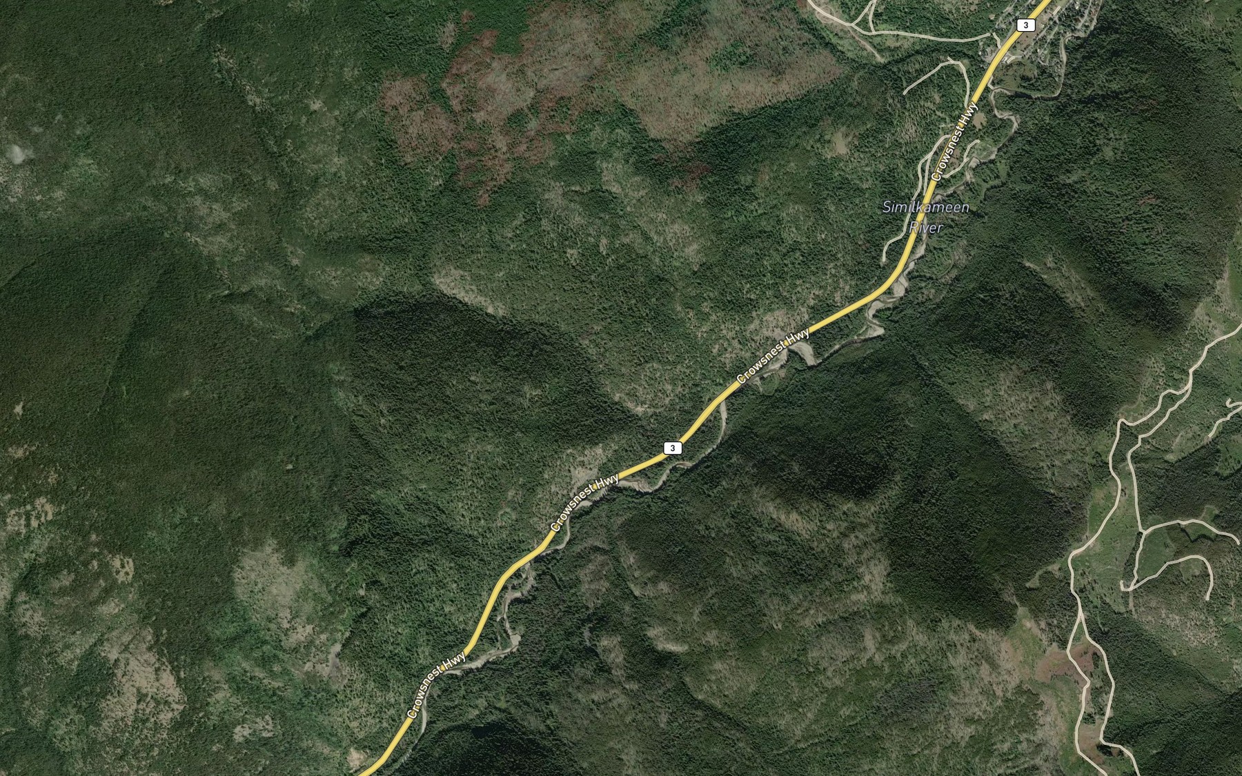 Satellite map of the Goodfellow Creek