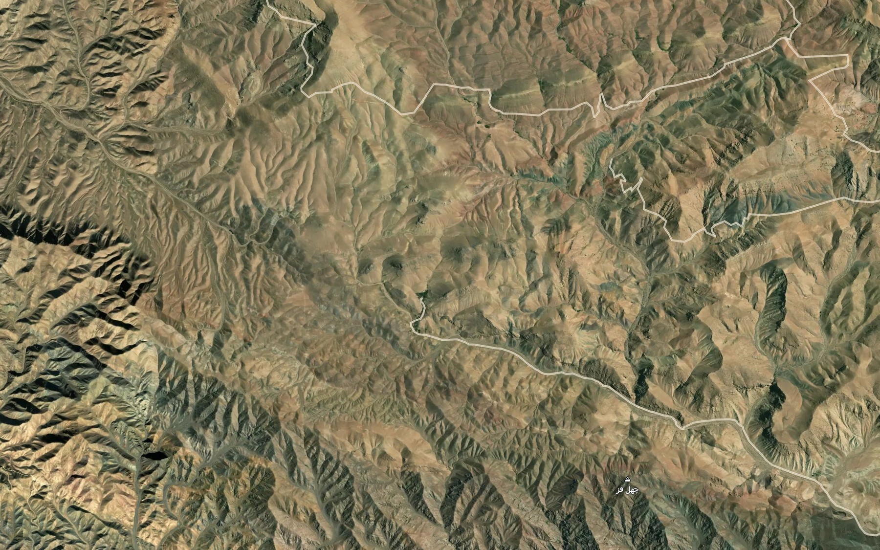 Satellite map of the Cheshmeh-ye Qarah Cheshmeh