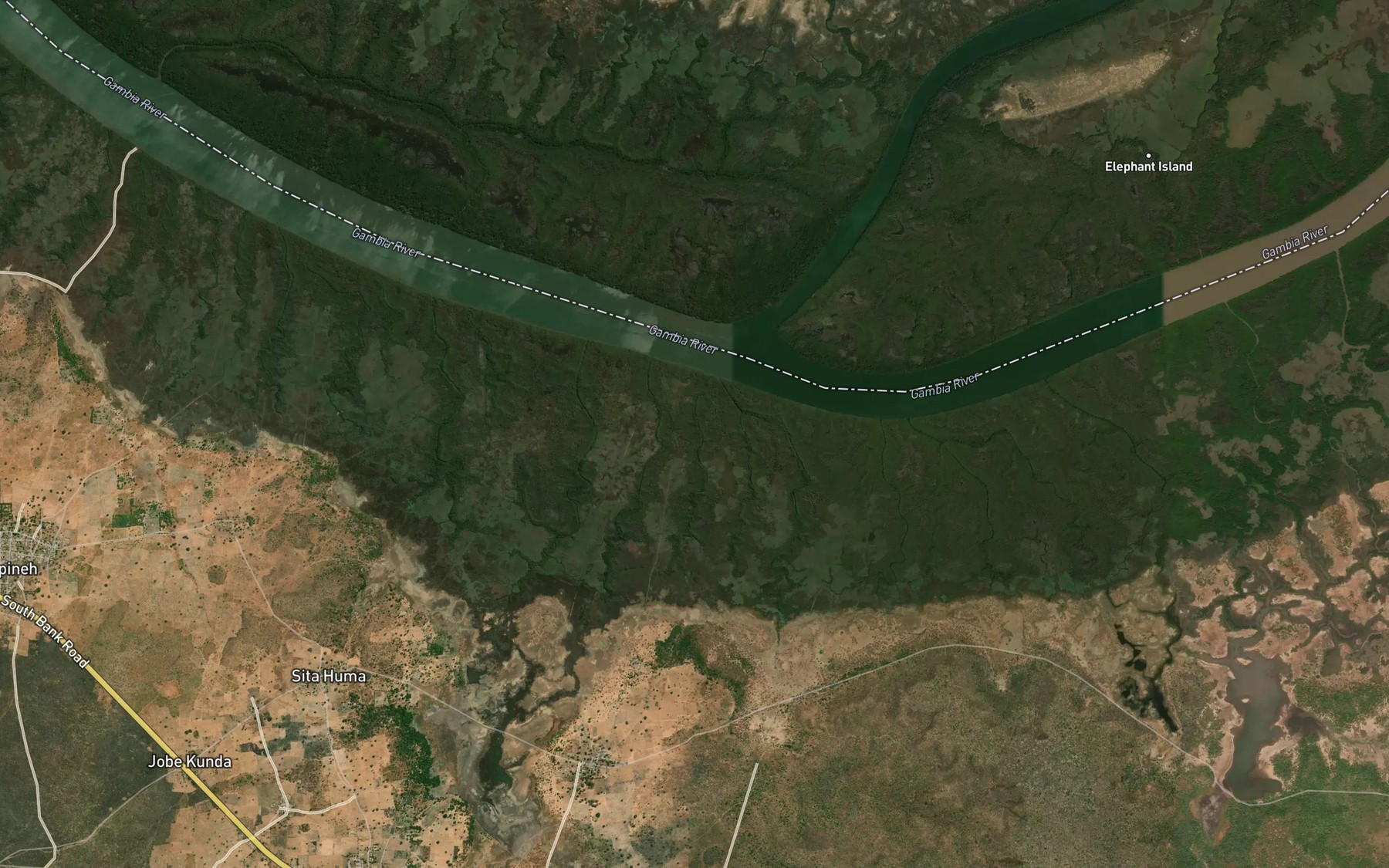 Satellite map of the Bantending Bolon