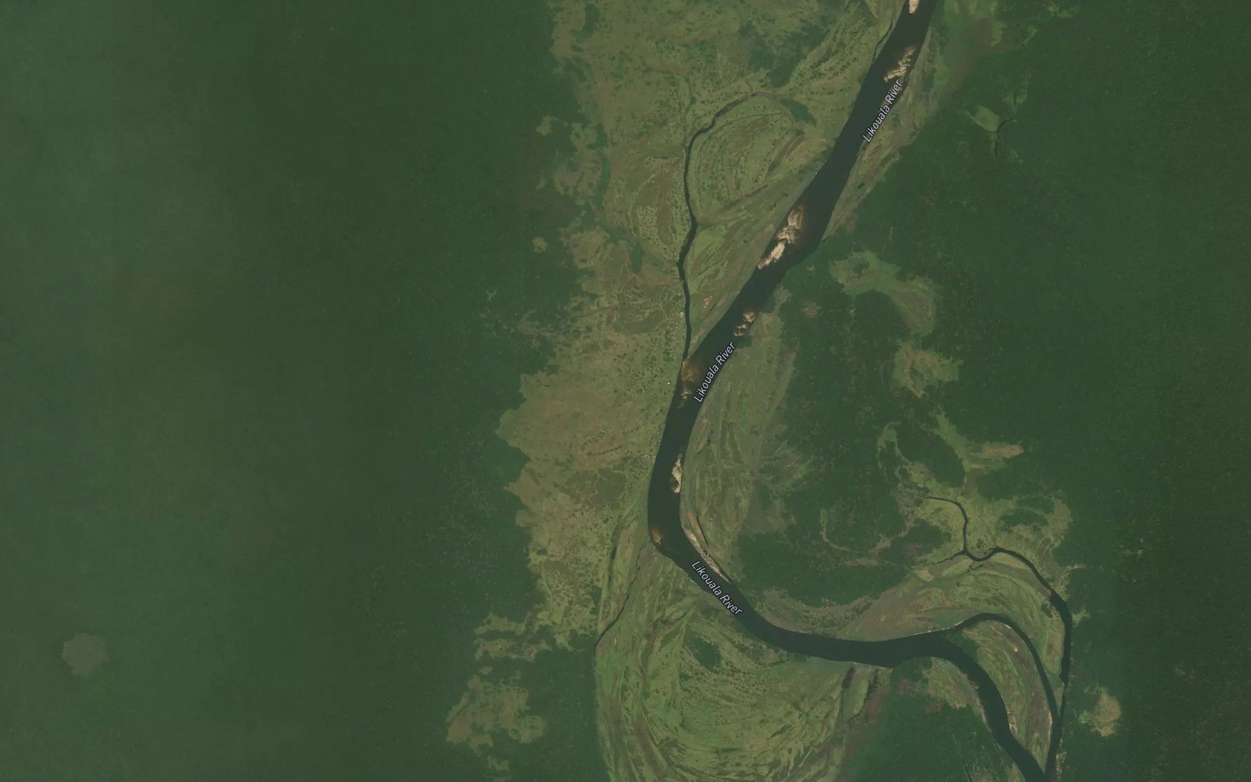 Satellite map of the Canal de Ndole