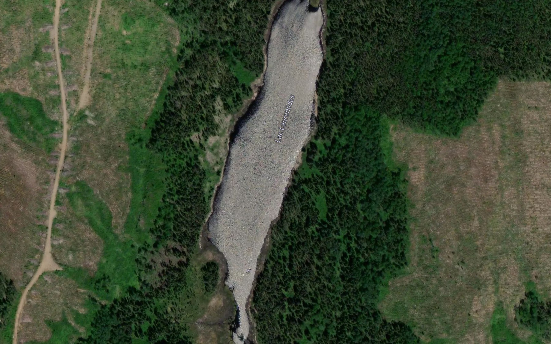Satellite map of the Lac Laurentides