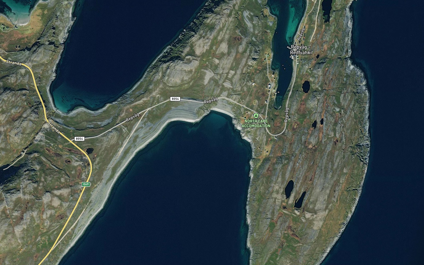 Satellite map of the Innerbukta
