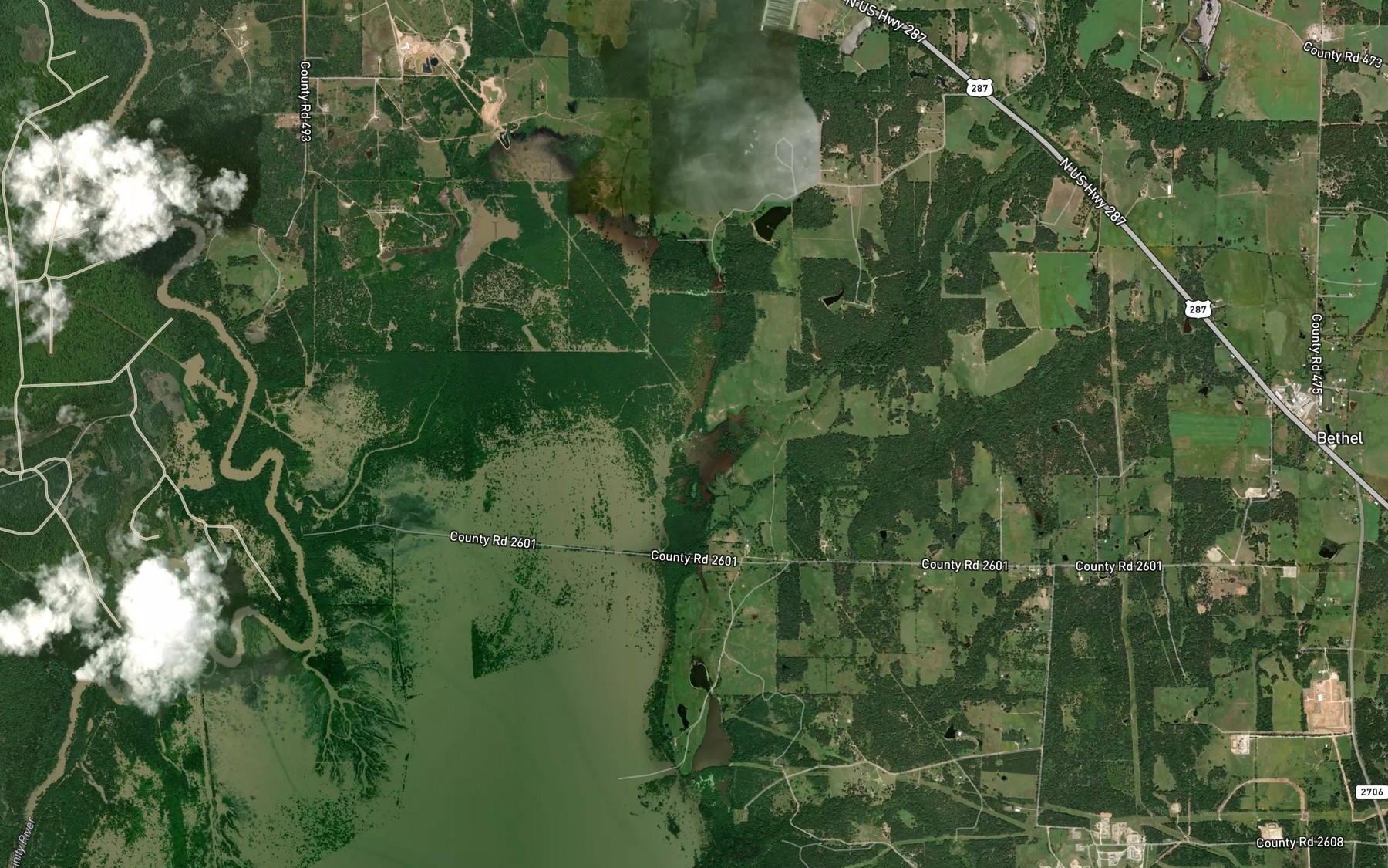 Satellite map of the Hall Branch
