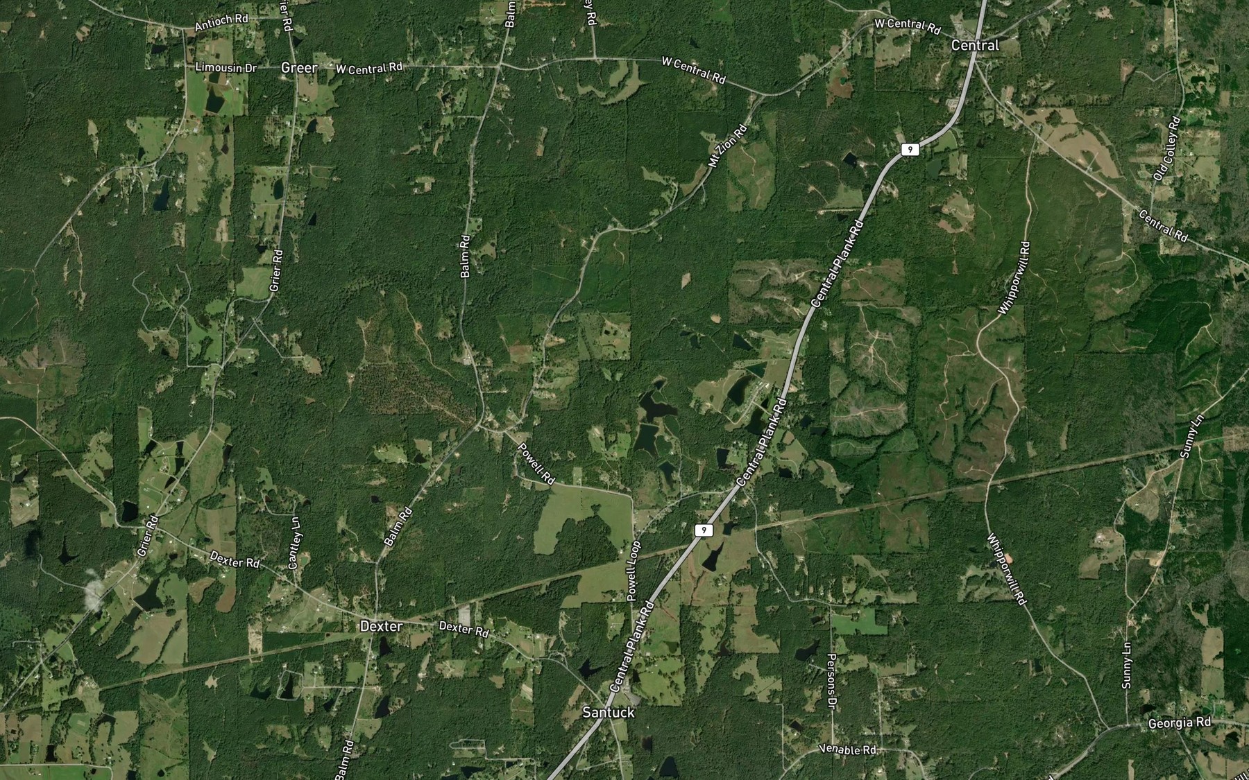 Satellite map of the Davis Lake