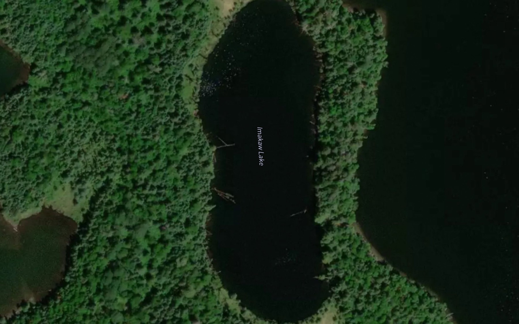 Satellite map of the Imakaw Lake