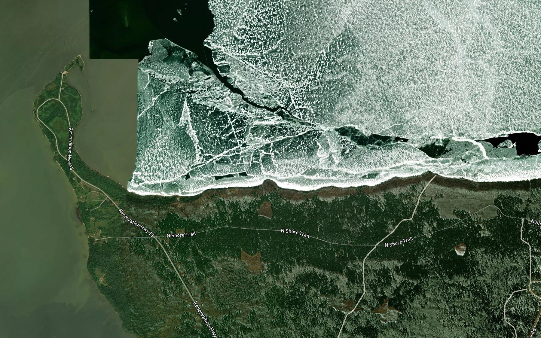 Satellite map of the Spot 1