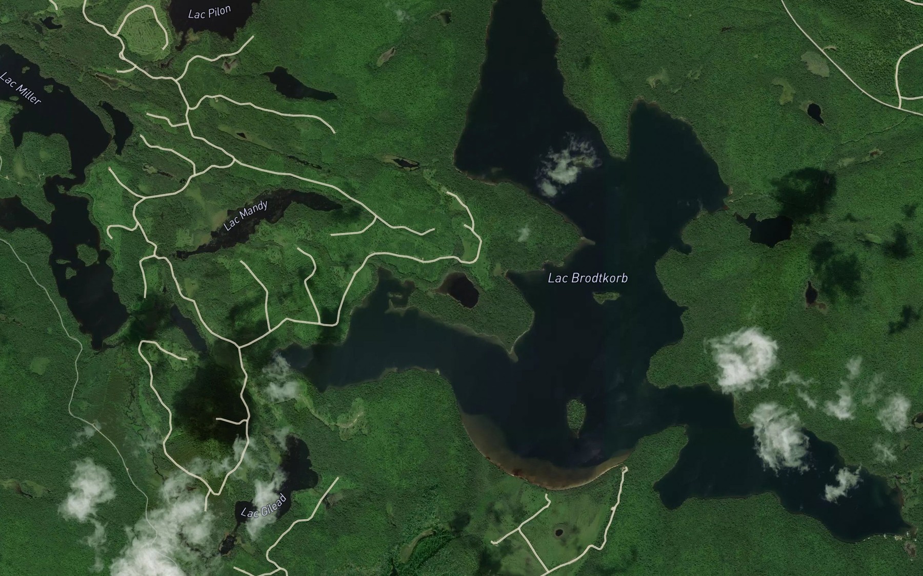 Satellite map of the Lac Carl