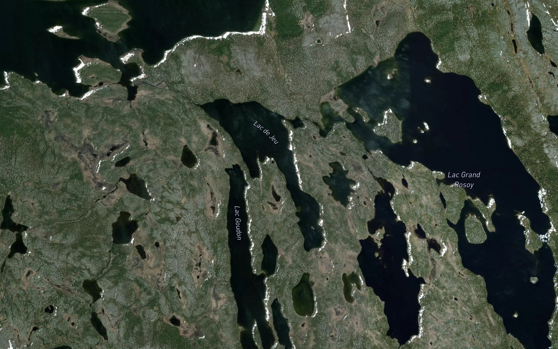 Satellite map of the Lac de Jeu