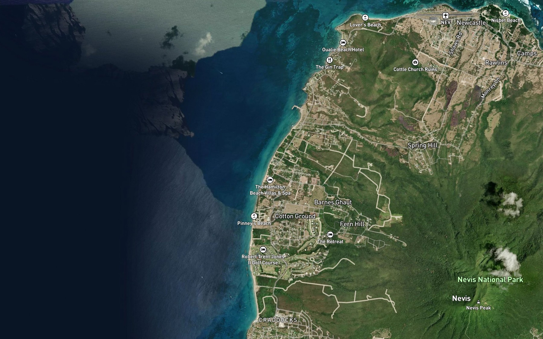 Satellite map of the Nelson Spring