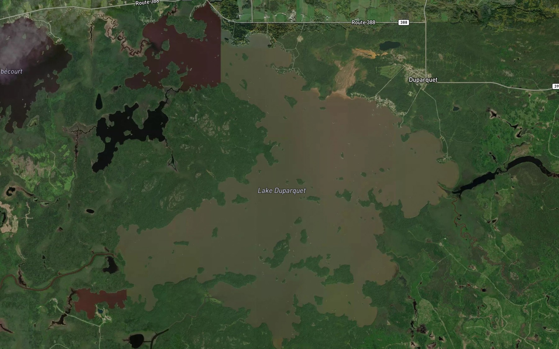 Satellite map of the Lac Duparquet