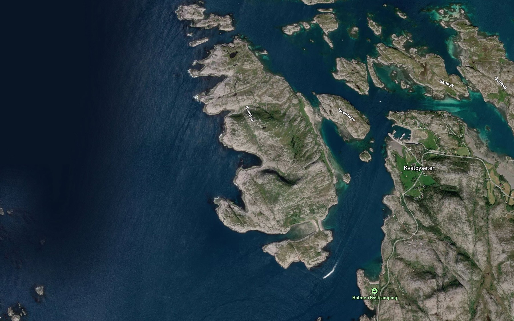 Satellite map of the Storvika