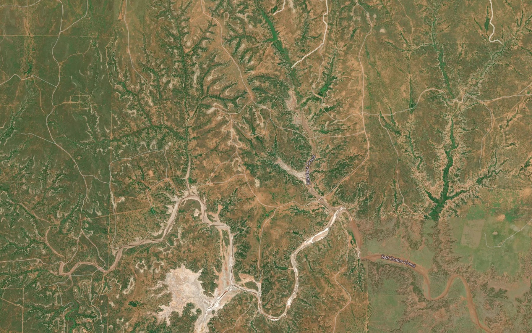 Satellite map of the Haystack Brine Springs