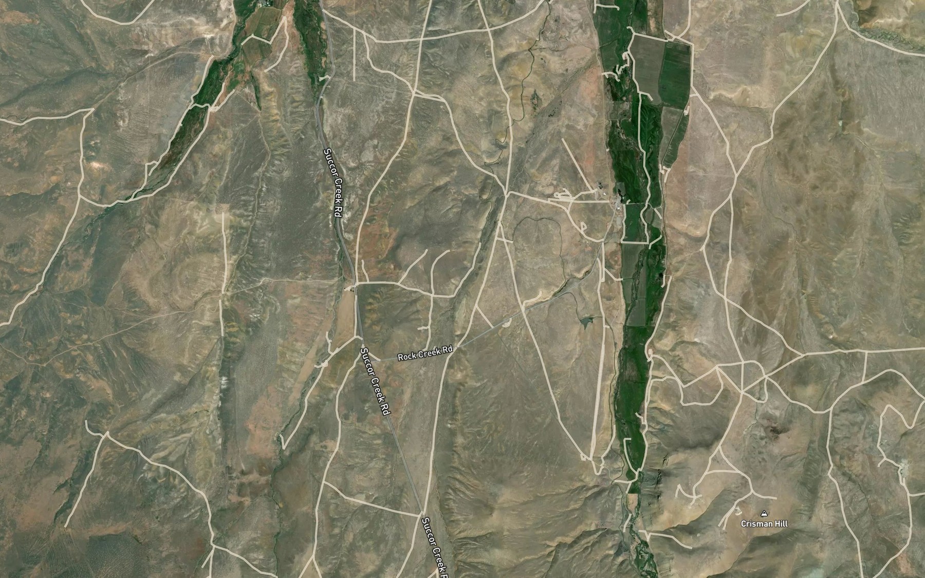 Satellite map of the Dogs Reservoir