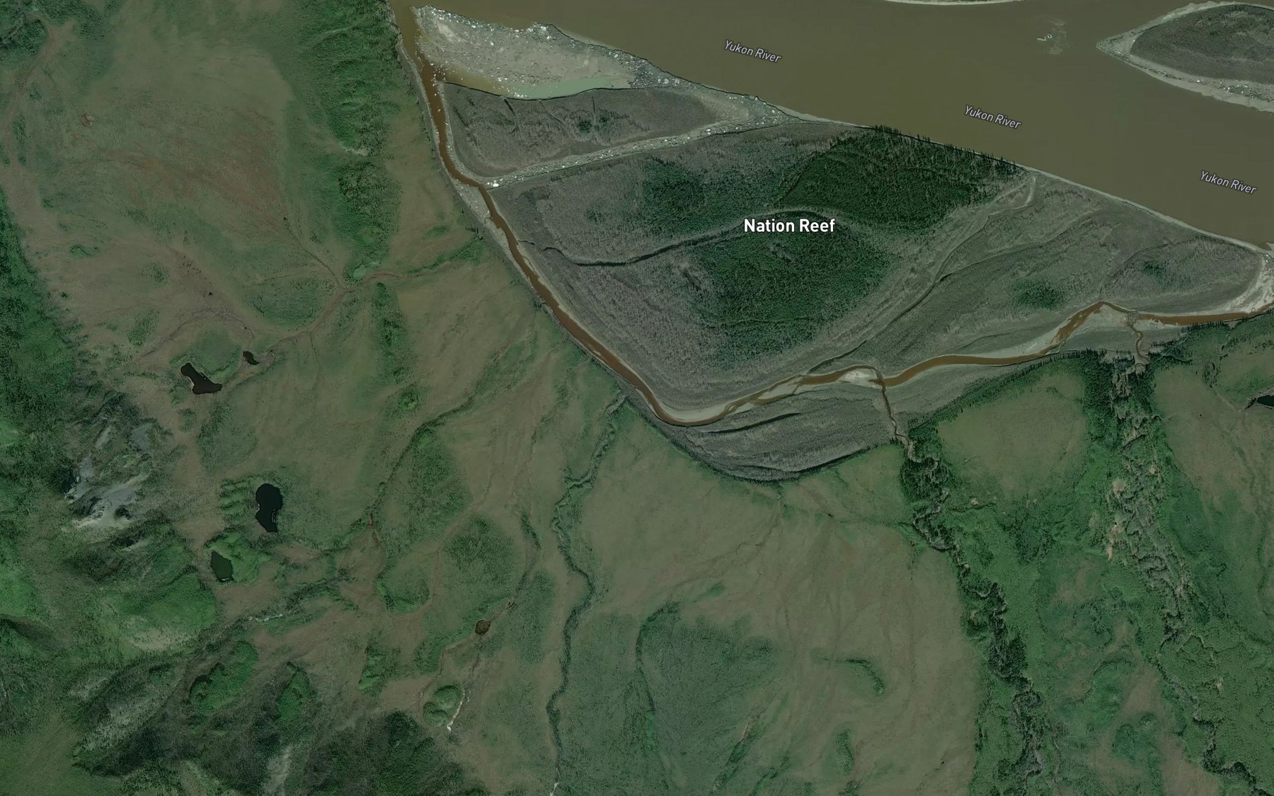 Satellite map of the Bull Creek