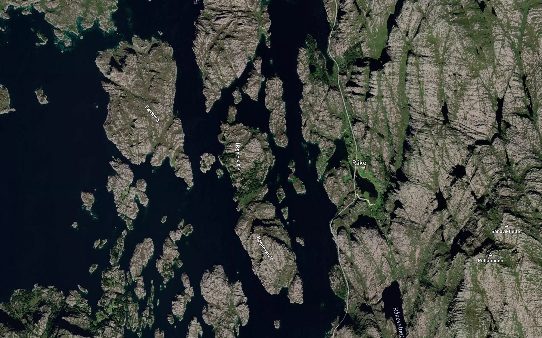Satellite map of the Eiavika