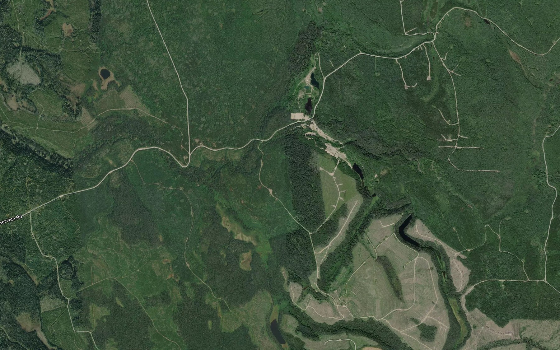 Satellite map of the Alice Creek