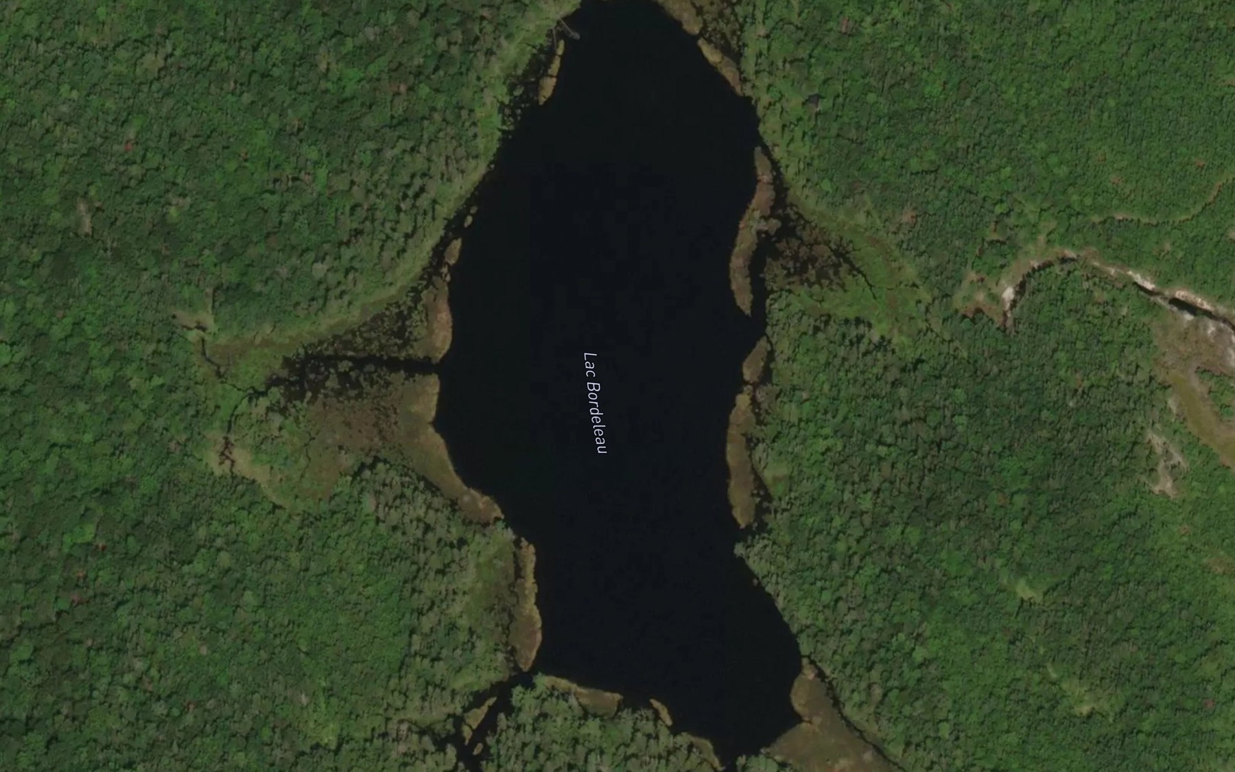 Satellite map of the Lac Bordeleau