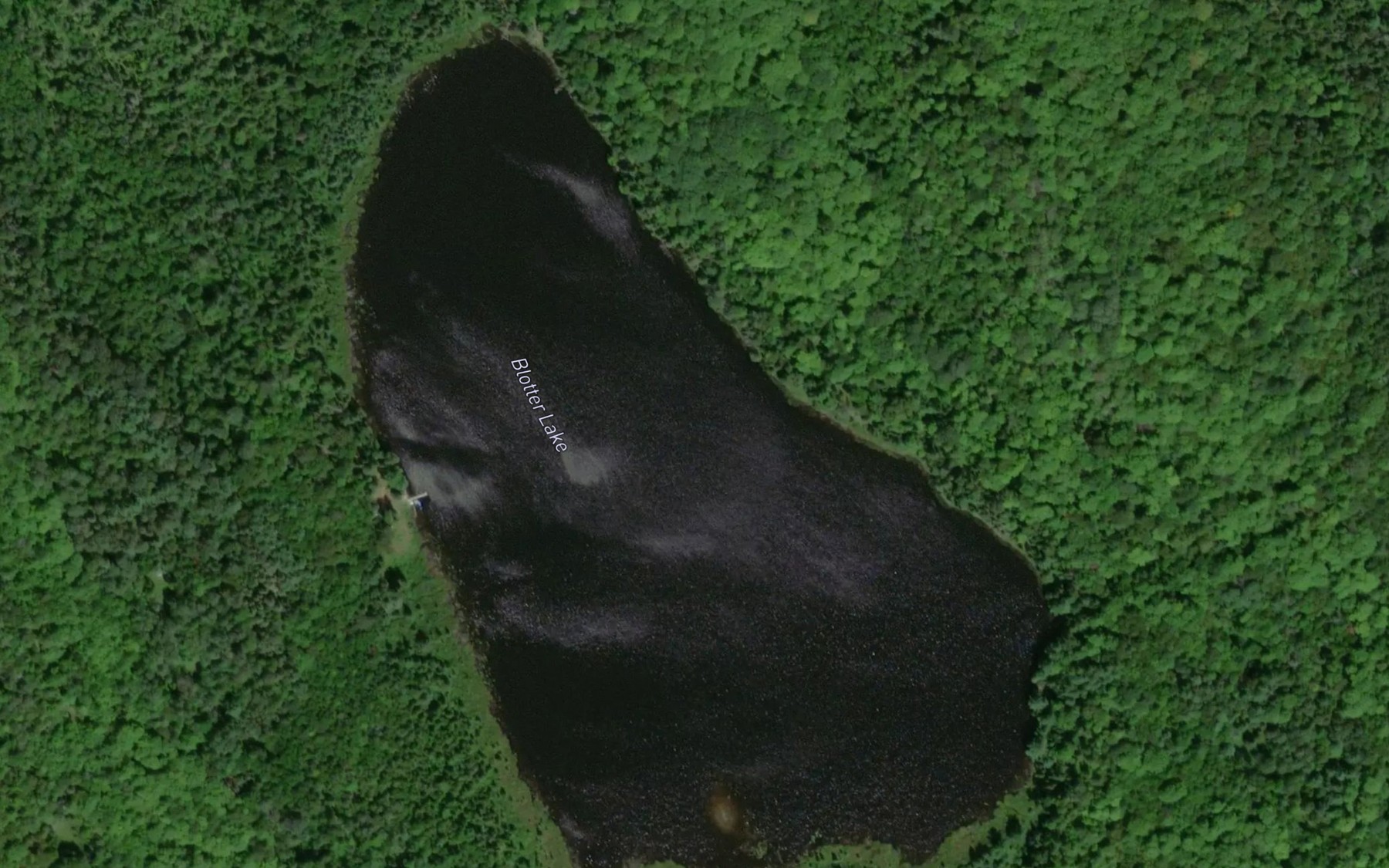 Satellite map of the Blotter Lake