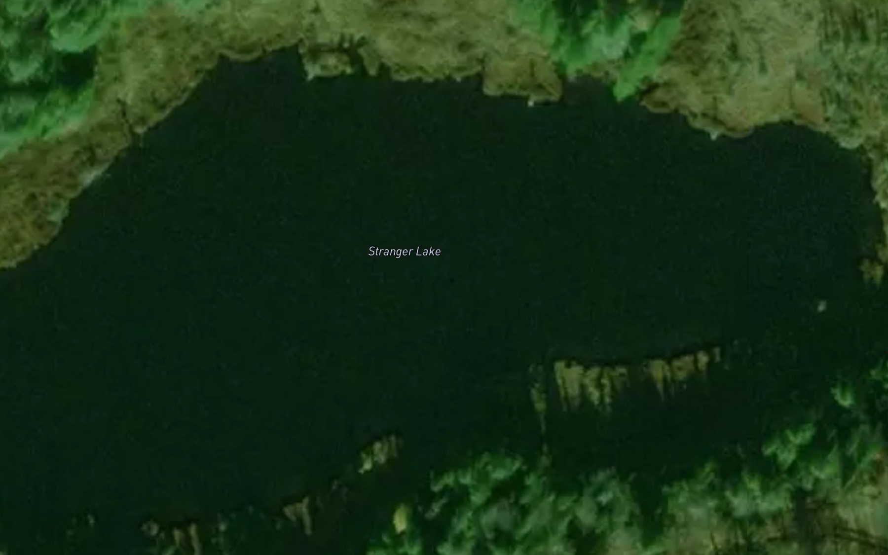 Satellite map of the Stranger Lake