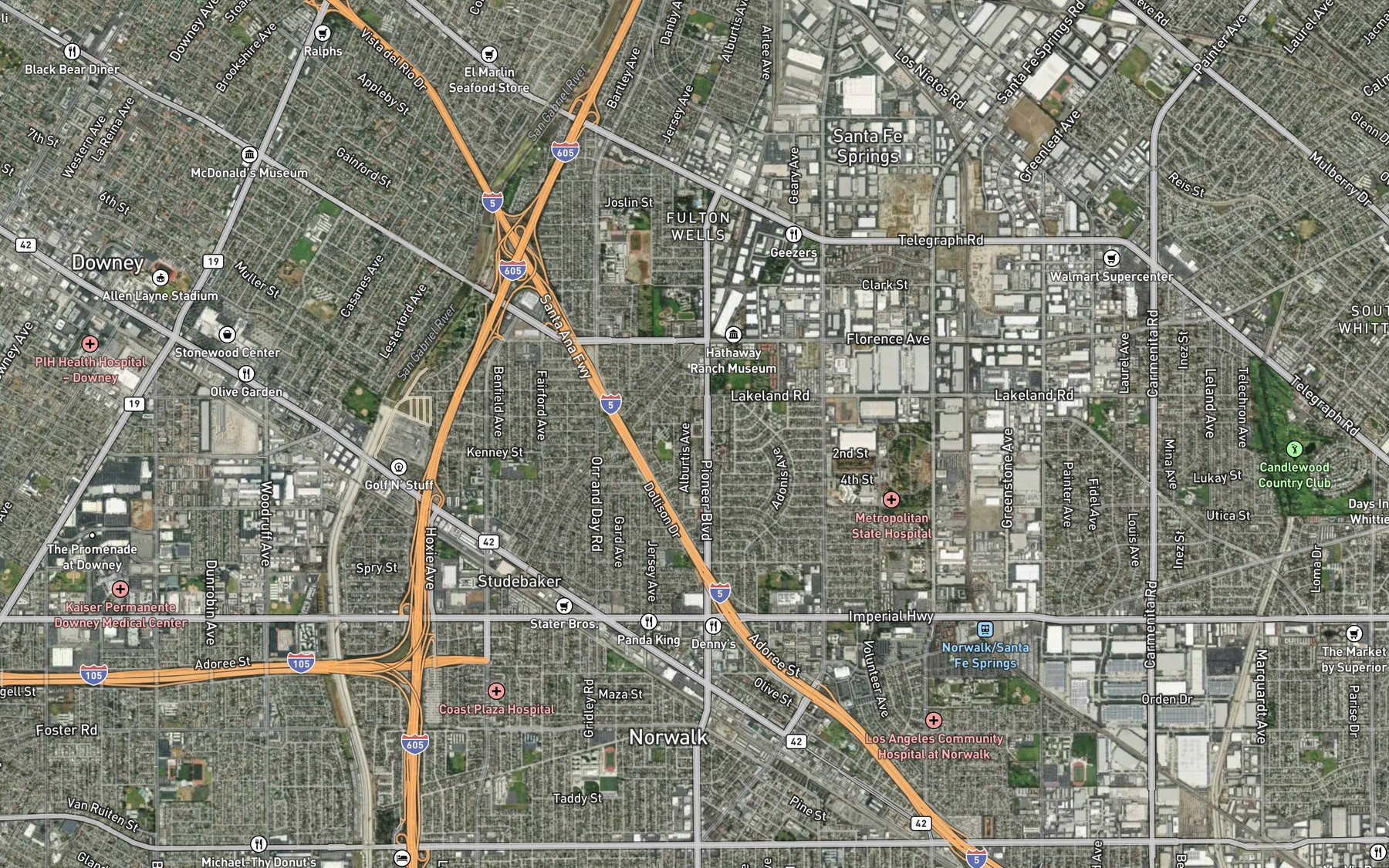 Satellite map of the Little Lake (historical)