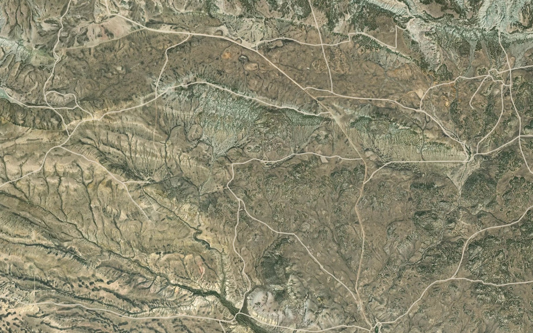 Satellite map of the Hawk Nest Reservoir
