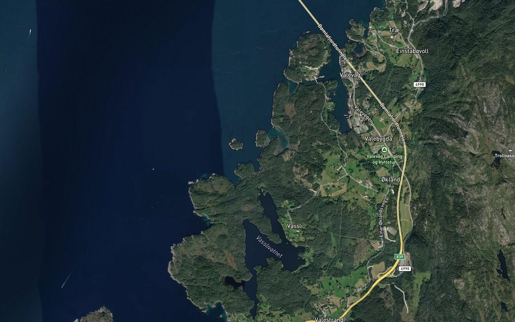 Satellite map of the Vasslivika