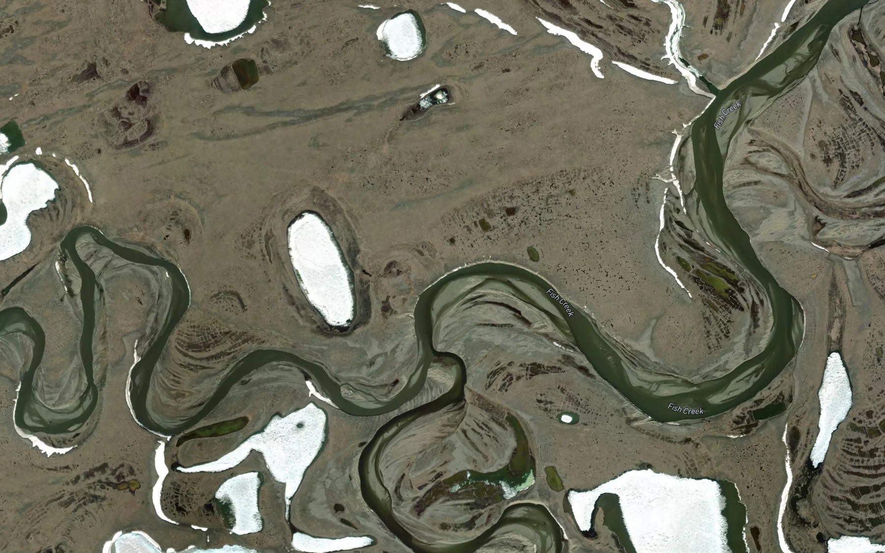Satellite map of the Inigok Creek