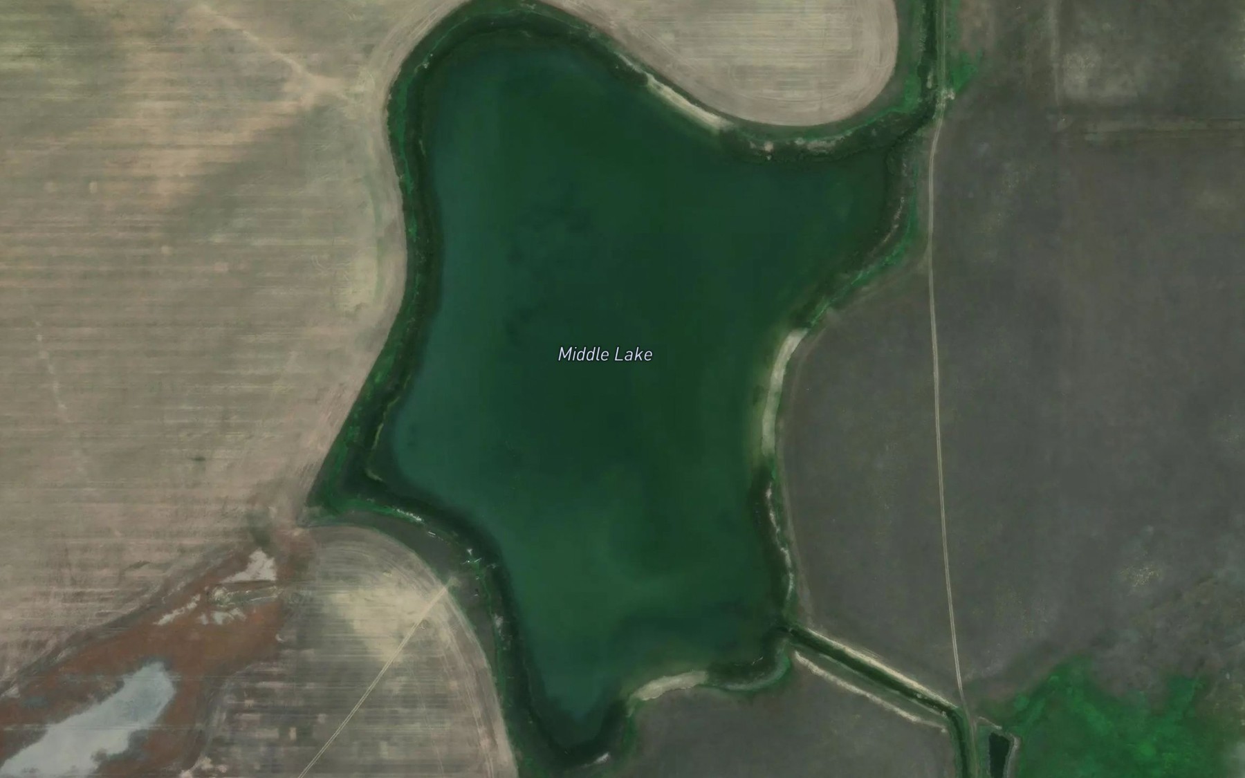 Satellite map of the Middle Lake