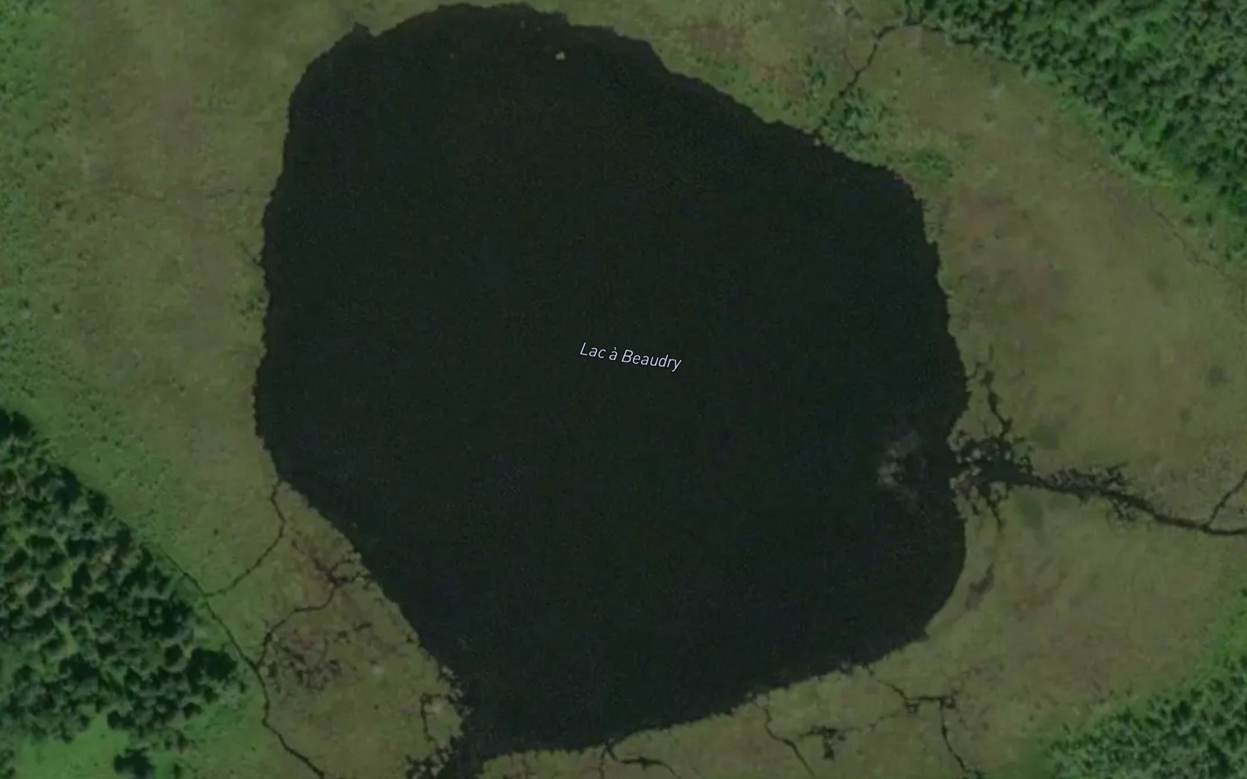 Satellite map of the Lac a Beaudry
