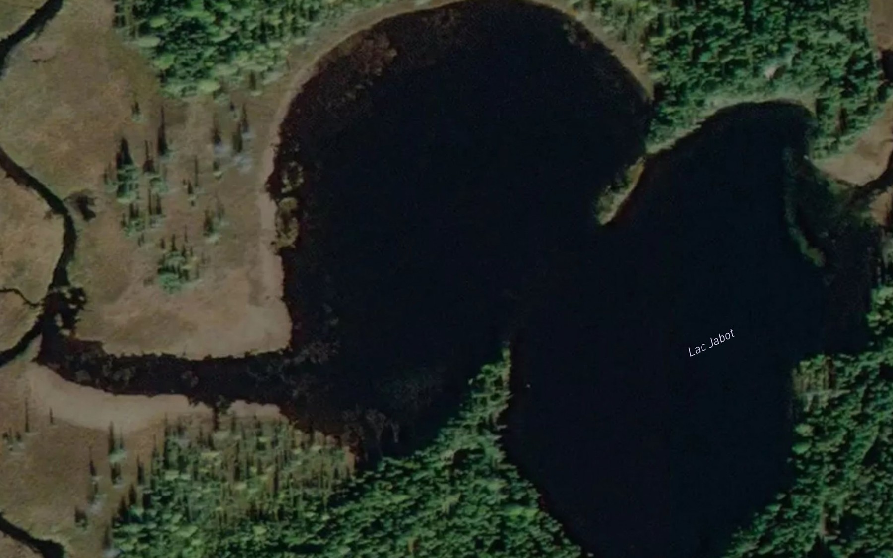 Satellite map of the Lac Jabot