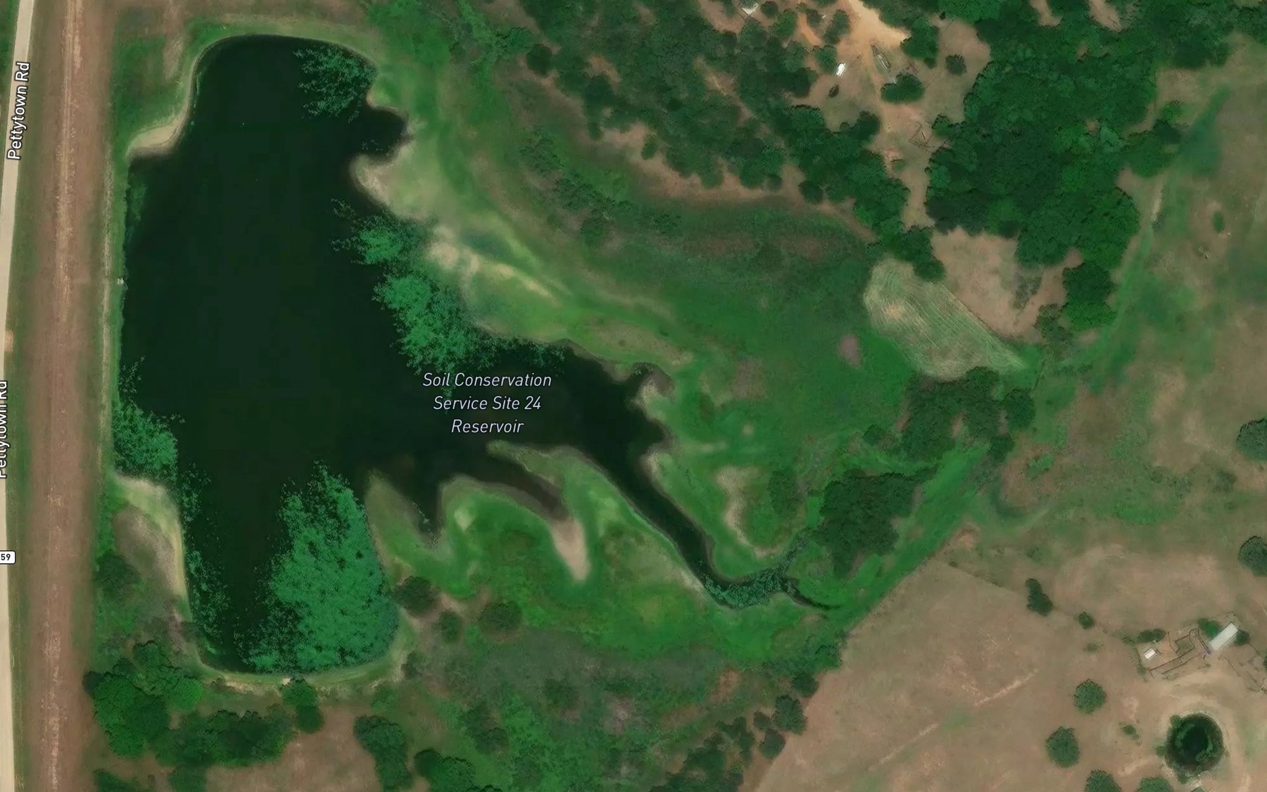 Satellite map of the Soil Conservation Service Site 24 Reservoir