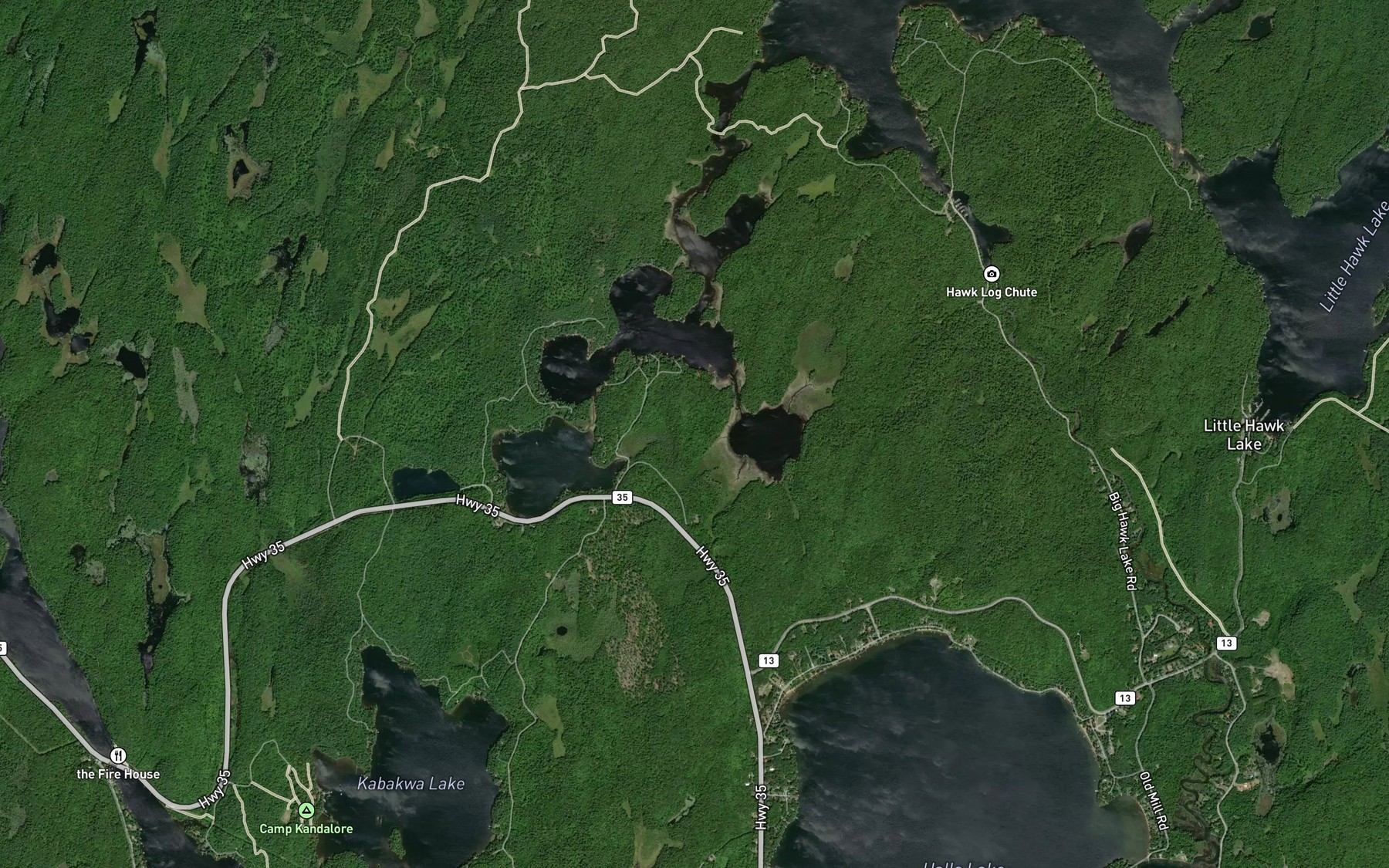 Satellite map of the Saskatchewan Creek