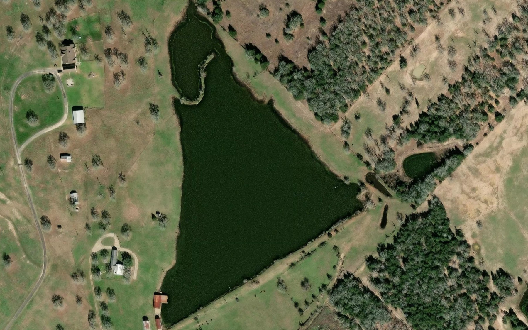 Satellite map of the Mantzel Lake