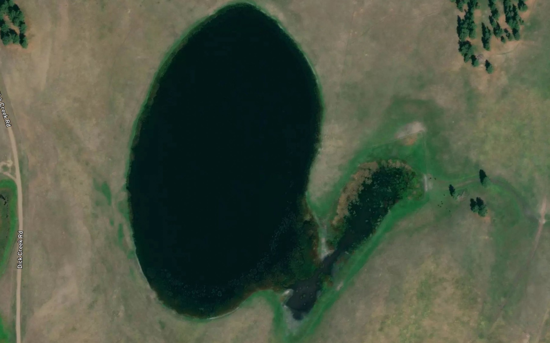 Satellite map of the Mud Lake