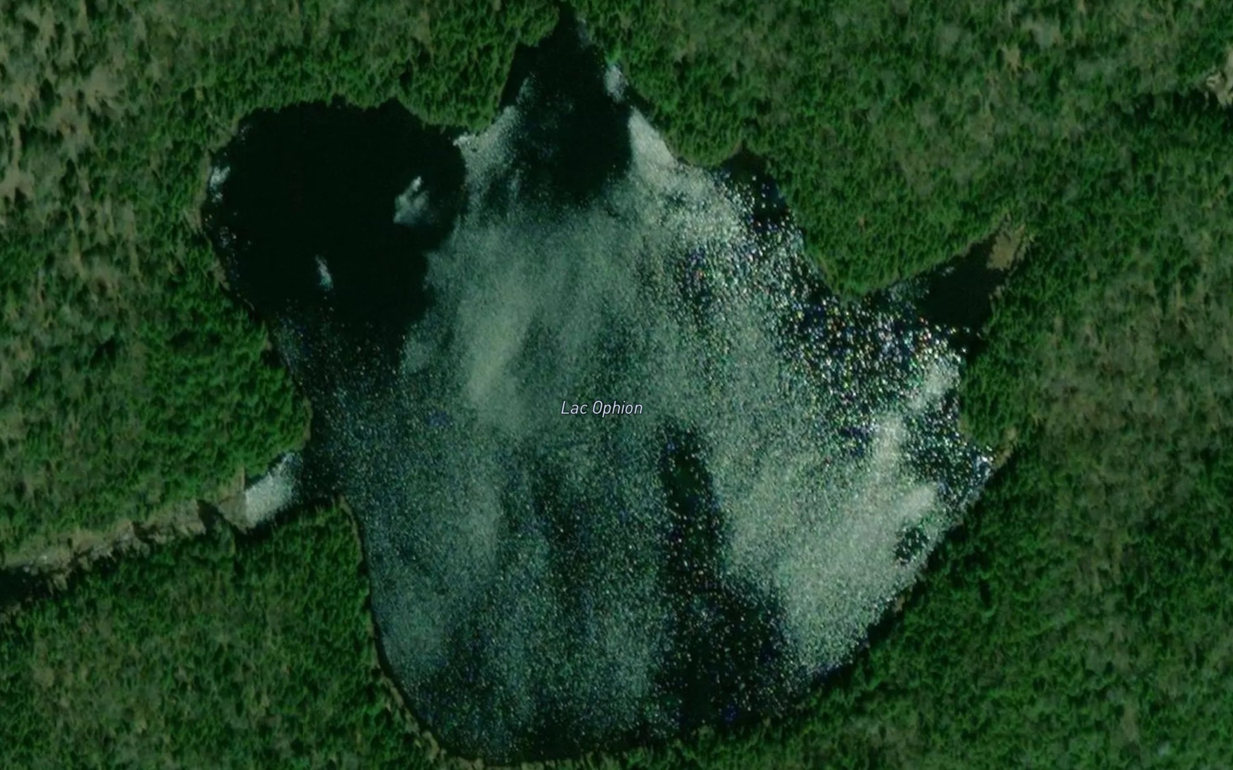 Satellite map of the Lac Ophion