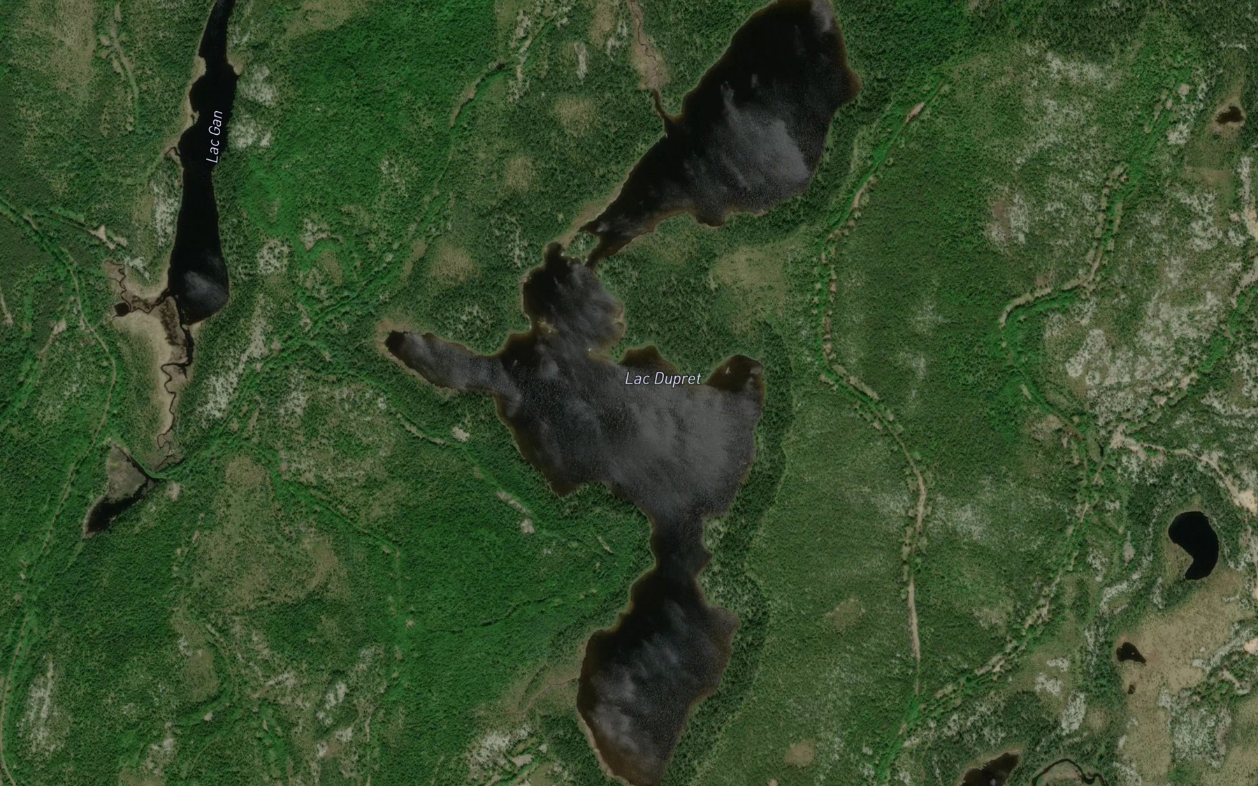 Satellite map of the Lac Dupret