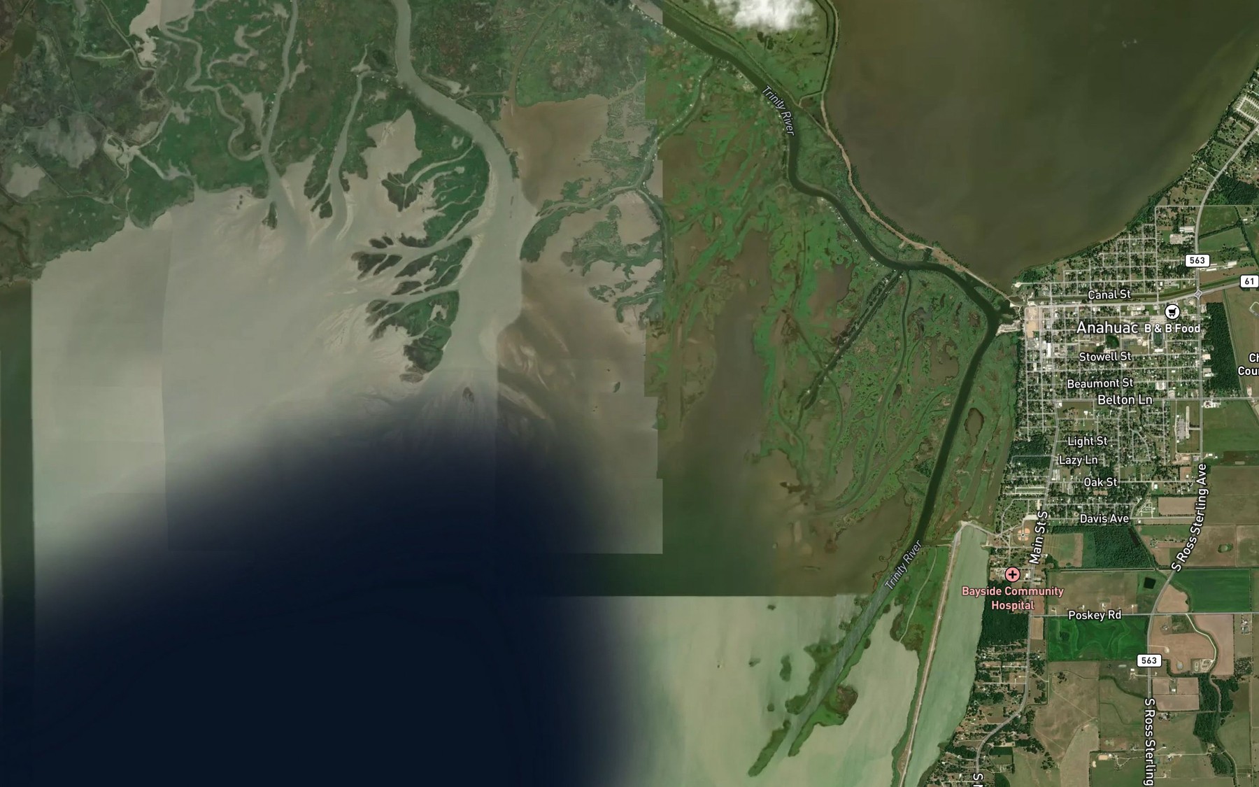 Satellite map of the Little Triangle Pass
